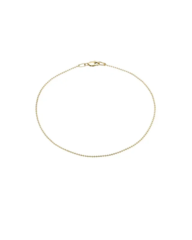 14k Gold Ball Chain Anklet