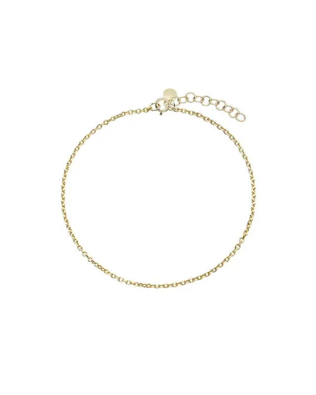 14k Gold Cable Link Chain Bracelet