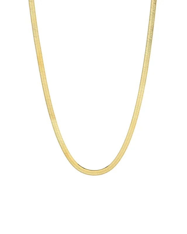 14k Gold Herringbone Necklace