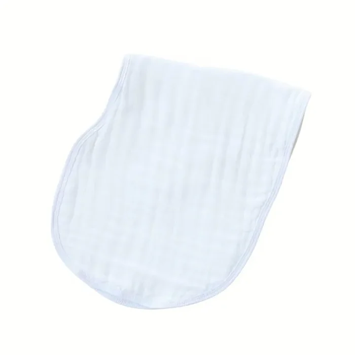 2-in-1 Burp Cloth Bibs- Solid White