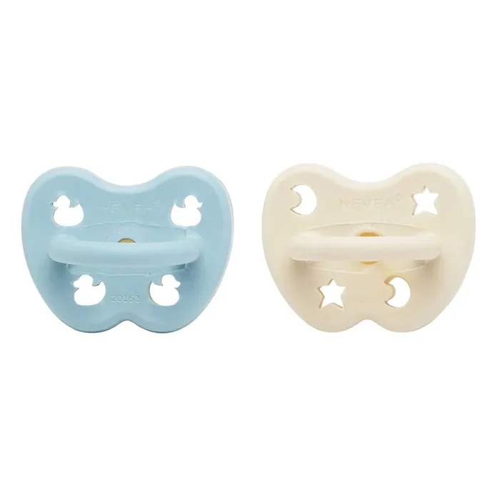 2 Pack Colorful Natural Rubber Pacifier 0-3 months