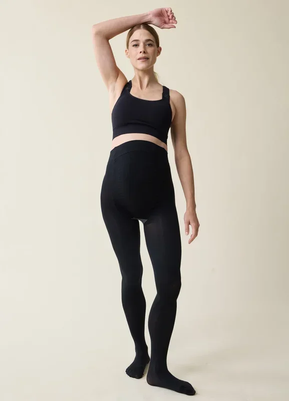2-Pack Opaque Black Maternity Tights