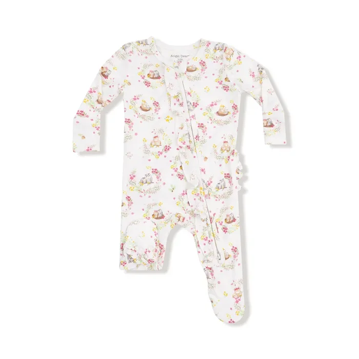 2 Way Ruffle Zipper Footie *pre- Order – This Item Will Not Ship Until After 9.2 And Will Ship Separately From Other Items In Your Order.