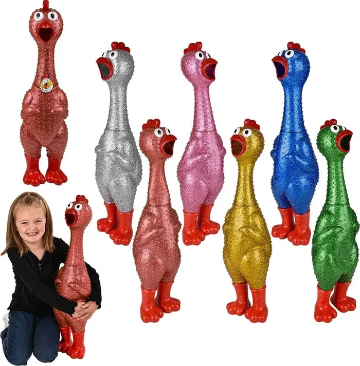 24 ” Giant Sparkle Rubber Chicken