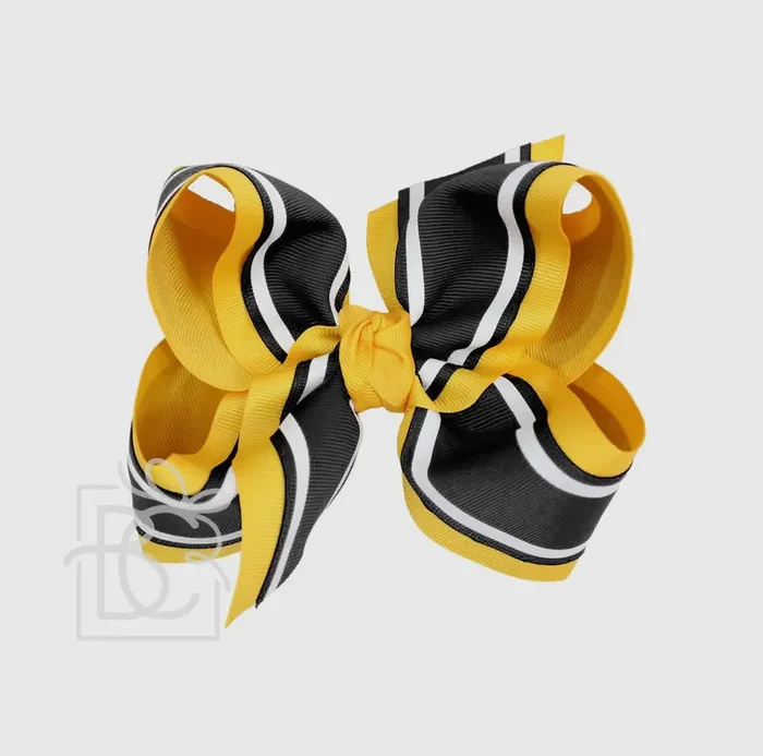 5.5 varsity bold stripe game day black & golden yellow