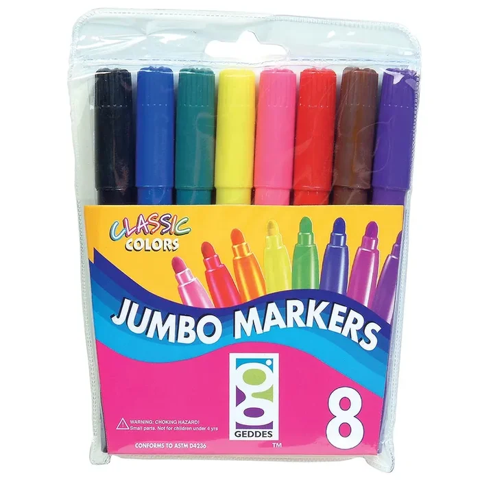 8 Ct. Jumbo Markers – 12 Marker Sets Per Box