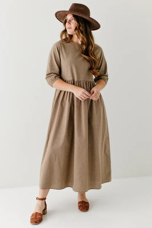 ‘Beth’ Cotton Gingham Maxi Dress
