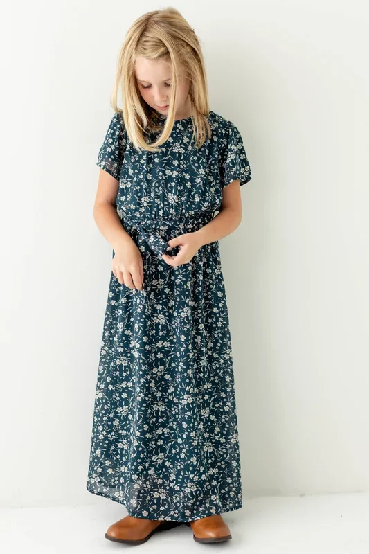 ‘Esther’ Girl Floral Maxi Dress