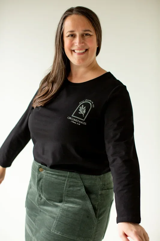 ‘Give Thanks’ Long Sleeve Graphic Tee FINAL SALE