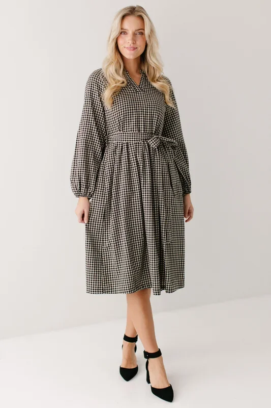 ‘Johanna’ Cotton Gingham Midi Dress
