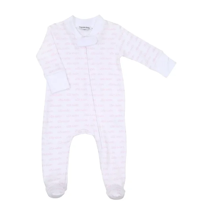 ‘Little Sister’ Printed Zipper Footie