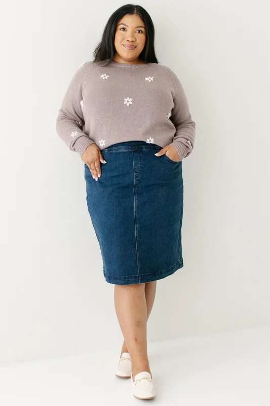 ‘Sheridan’ Stretch Denim Skirt