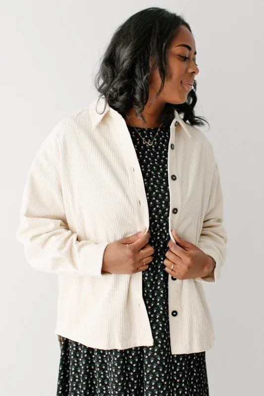 ‘Wynter’ Corduroy Button Down Shacket
