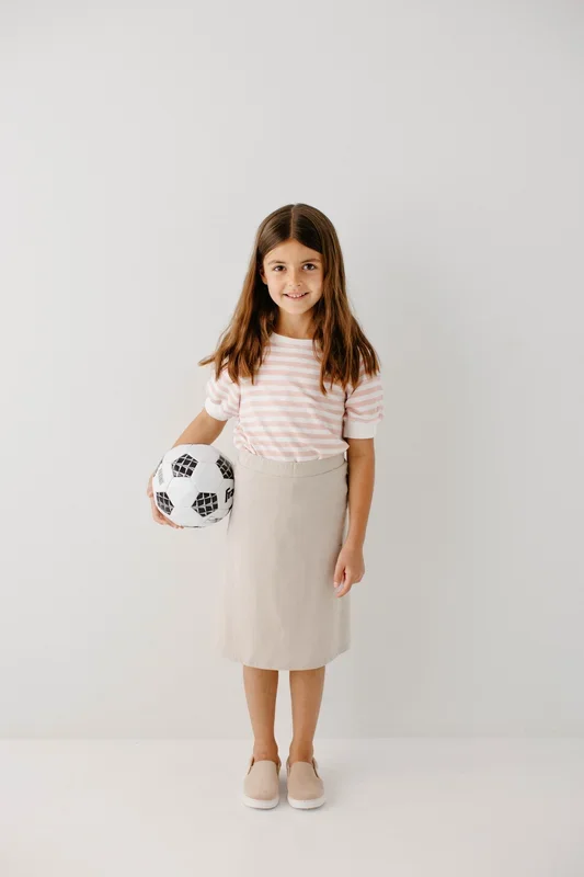 ‘Zoey’ Girl Skort in Stone