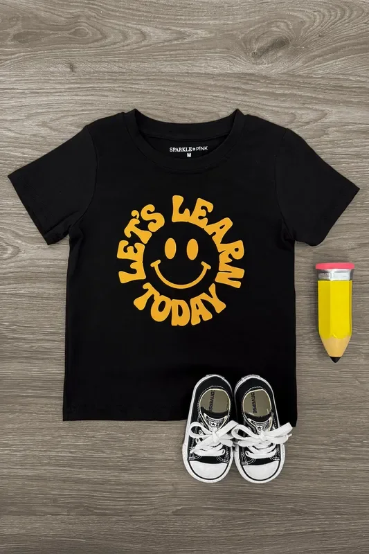 “Let’s Learn Today ” Smiley Face Top