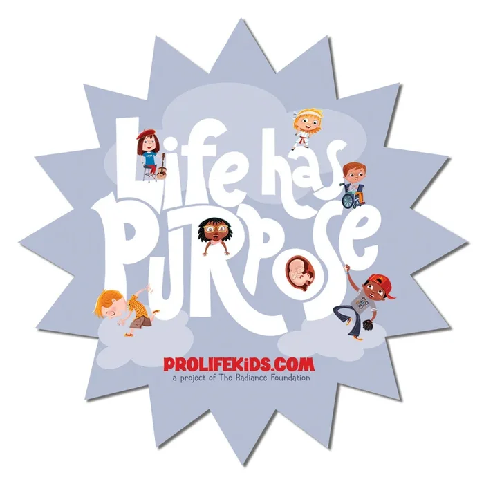 “Life Has Purpose” PRO-LIFE KIDS! starburst sticker