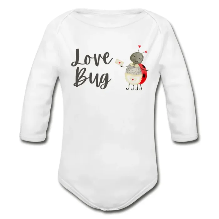 “Love Bug ” Organic Long Sleeve Onesie