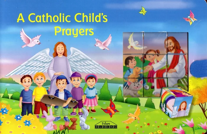 A Catholic Child’s Prayers Board and Puzzle Book