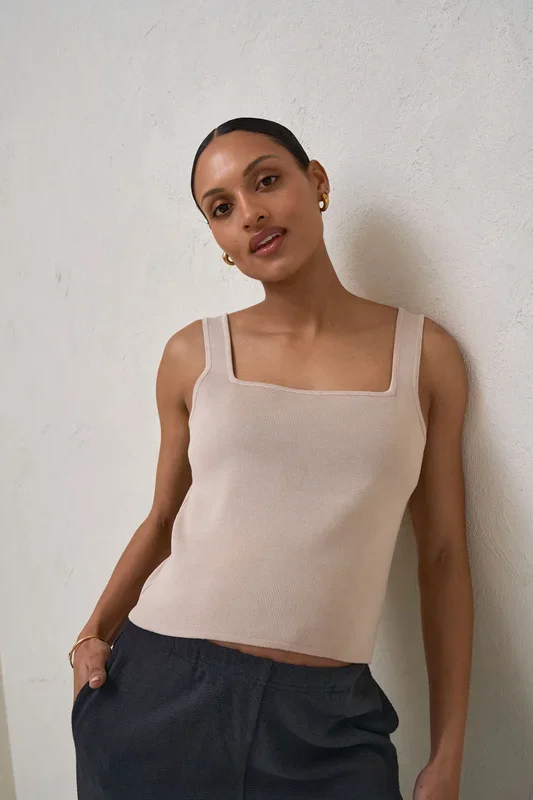 About That Base Knit Crop -Taupe