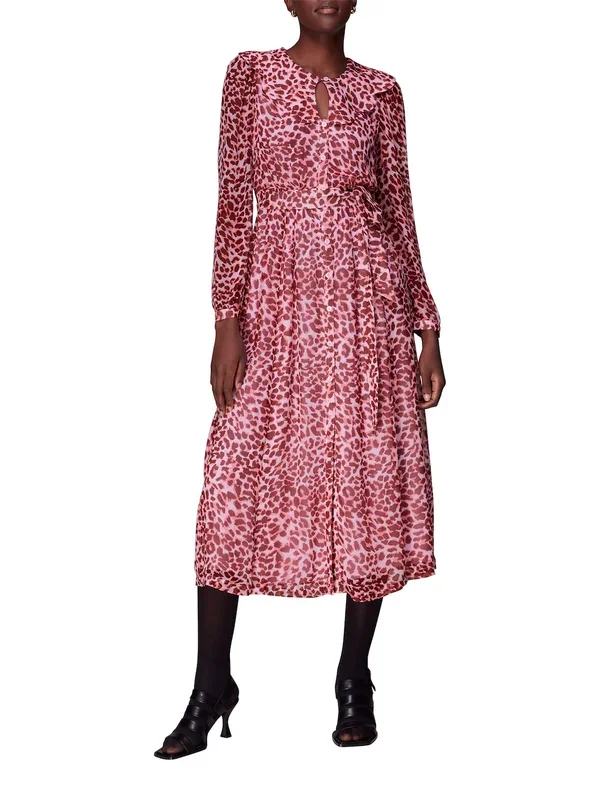 Abstract Cheetah Midi Dress