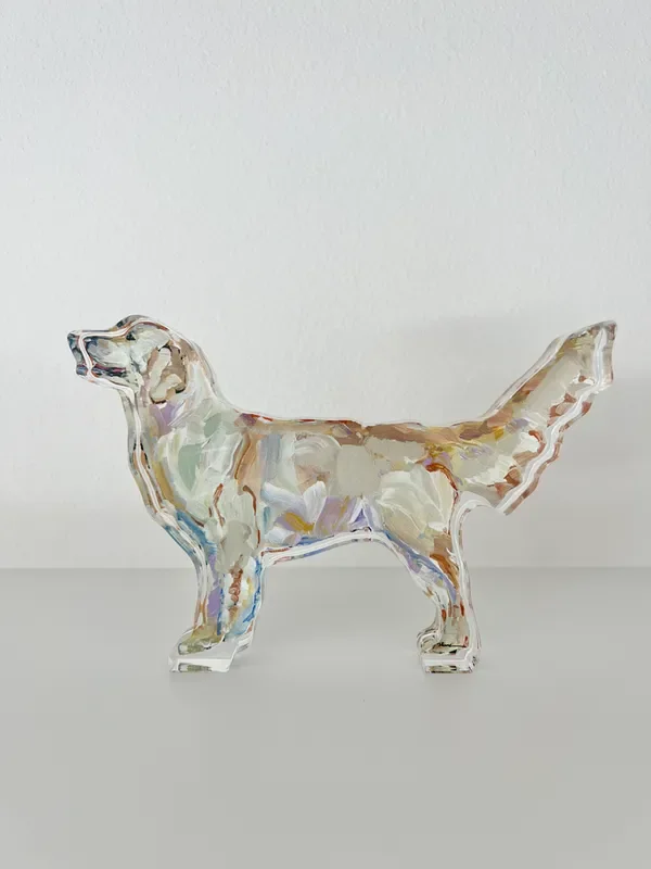 Acrylic Golden Retriever