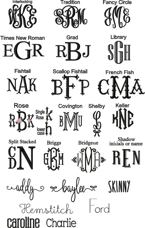 Add monogram initials, team or name