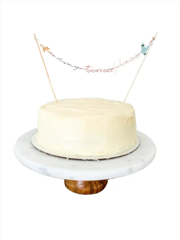 Airplane Cake Banner Time Flies