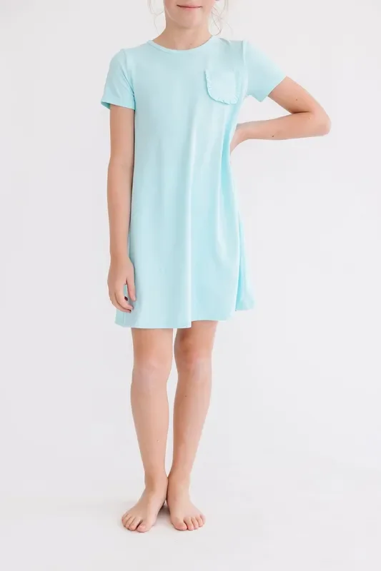 Aqua T-shirt Dress
