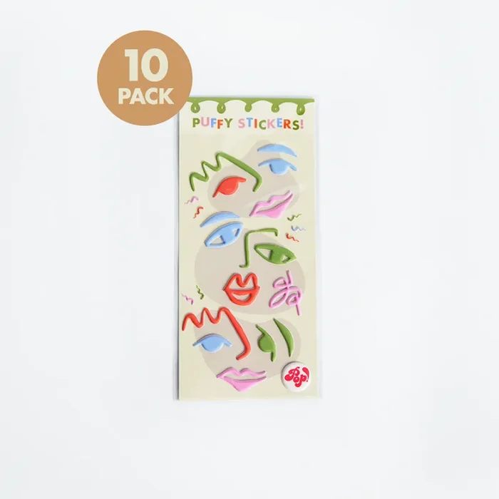 Art Party Puffy Stickers – 10 Pack