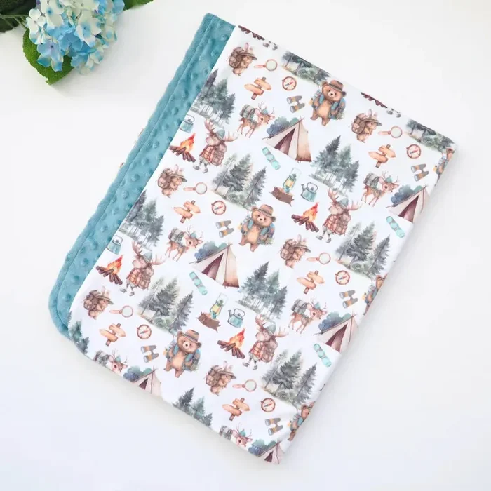 Baby & Toddler Minky Blanket – Let’s Go Camping
