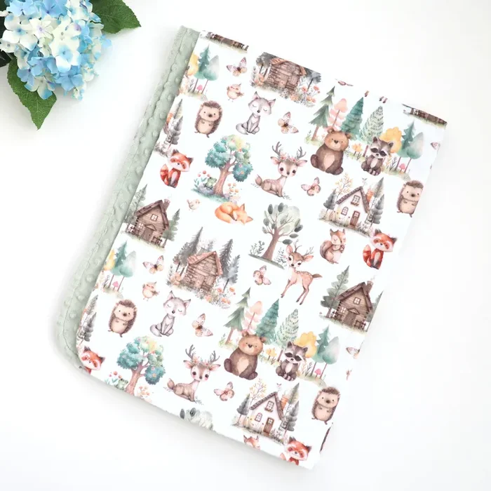 Baby & Toddler Minky Blanket – Woodsy Woodland