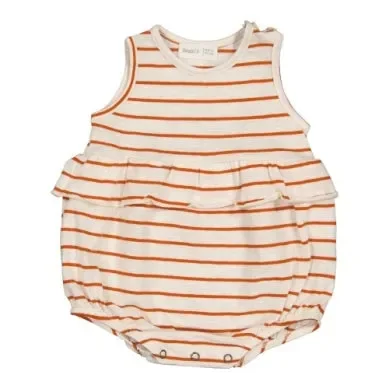 Baby Girl Red White Stripe Bubble