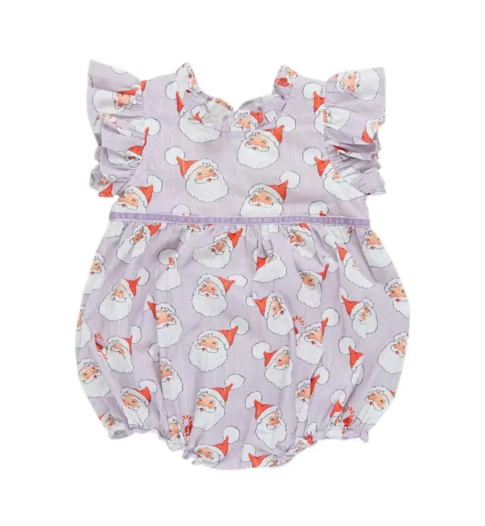 Baby Girls Jennifer Bubble – Lavender Santas