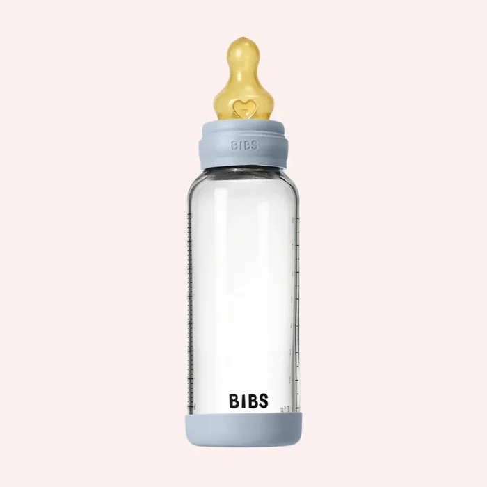 Baby Glass Bottle Set 240ml – Baby Blue