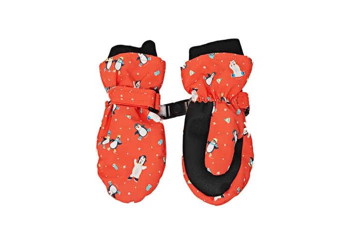 Baby/kids Water Repellent Ski Mittens – Skating Penguin