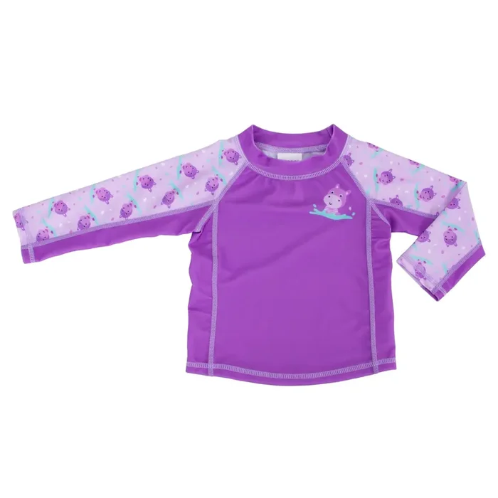 Baby Rash Guard Long Sleeve Swim Top – Hippo