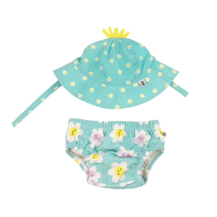 Baby Swim Diaper & Sun Hat Set – Daisy **pre-order (orders Will Ship In Full Early March ’25)**