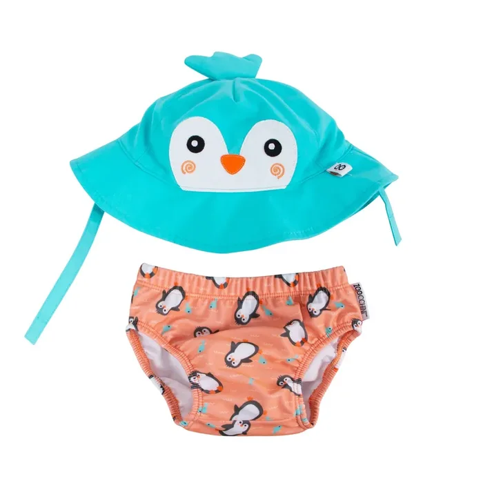 Baby Swim Diaper & Sun Hat Set – Parker The Penguin