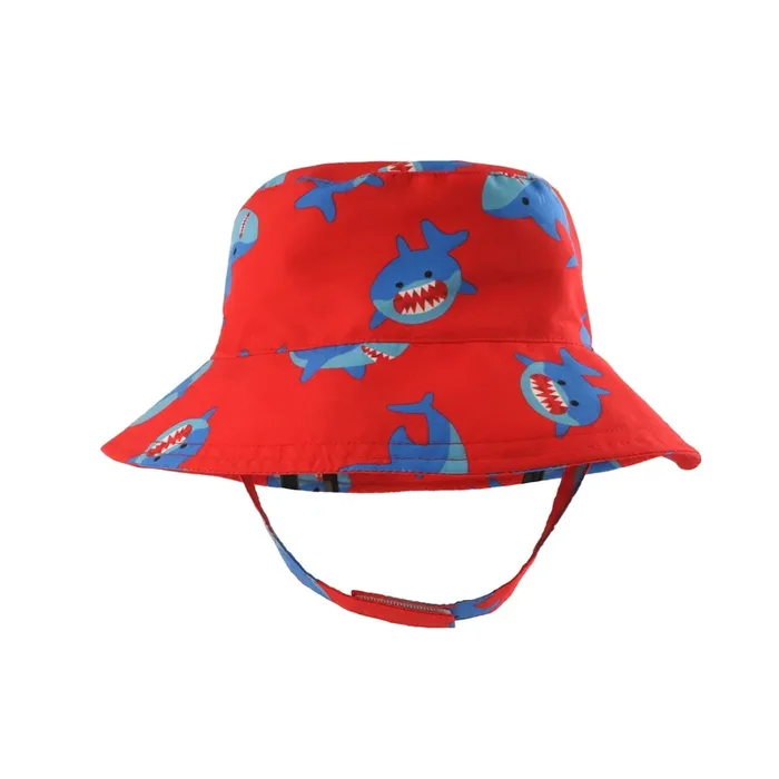 Baby/toddler Printed Bucket Sun Hat – Sherman The Shark **pre-order (orders Will Ship In Full Early March ’25)**