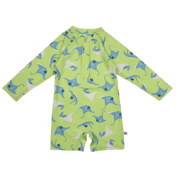 Baby/toddler Rash Guard One Piece Printed Swimsuit – Sid The Stingray **pre-order (orders Will Ship In Full Early March ’25)**
