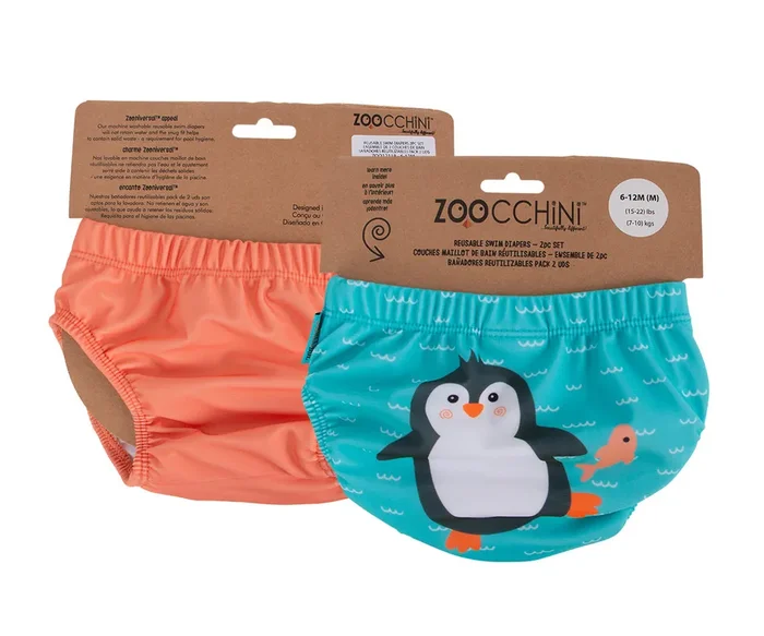Baby/toddler Reuseable Swim Diaper Set (2 Pcs) – Penguin
