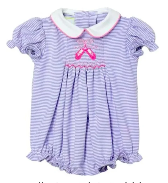 Ballerina Lavender Bitty Stripe Sylvie Knit Bubble