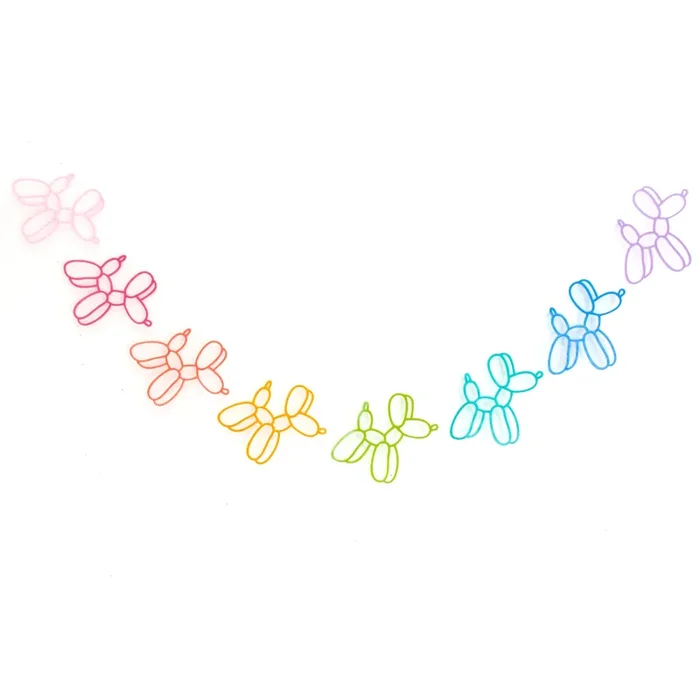 Balloon Dog Rainbow Acrylic Garland