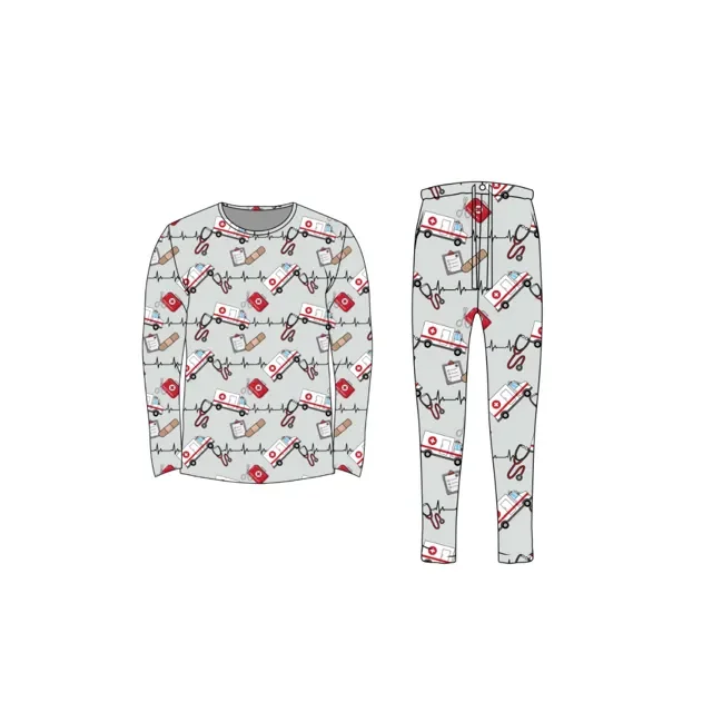 Bamboo Adult Two Piece Pajama Set, Ems Hero