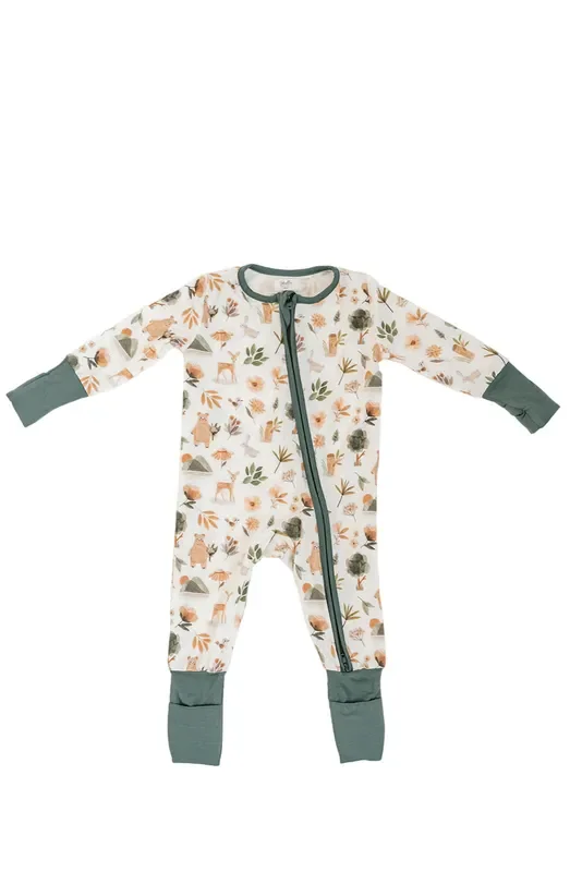 Bamboo Baby Convertible Jumpsuit 0-3 Months – Forest