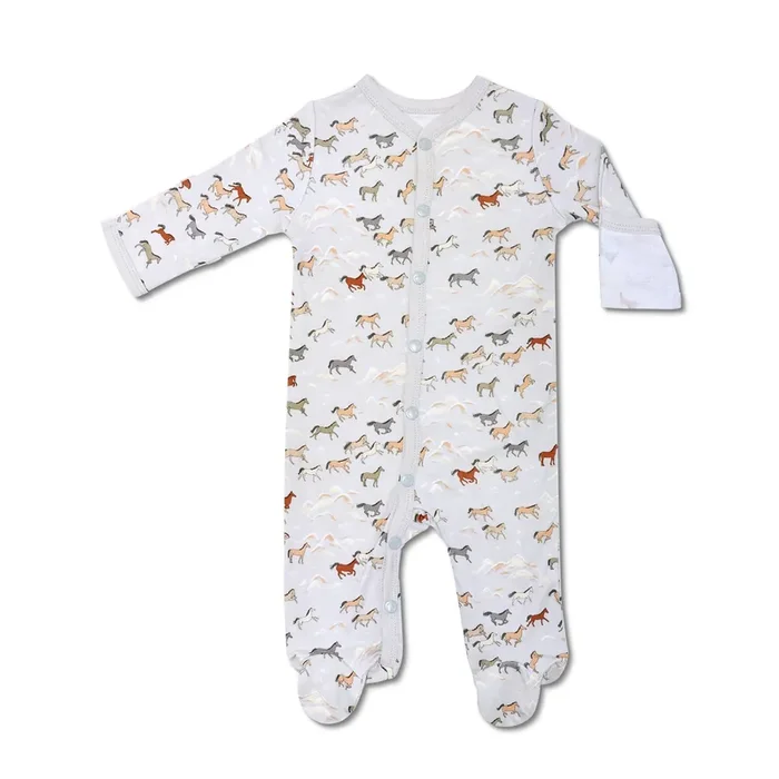 Bamboo Blend Footie – Wild Horses