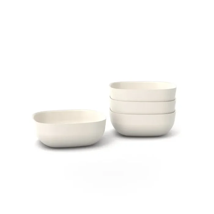 Bamboo Cereal Bowl – 4 Piece Set – Off White
