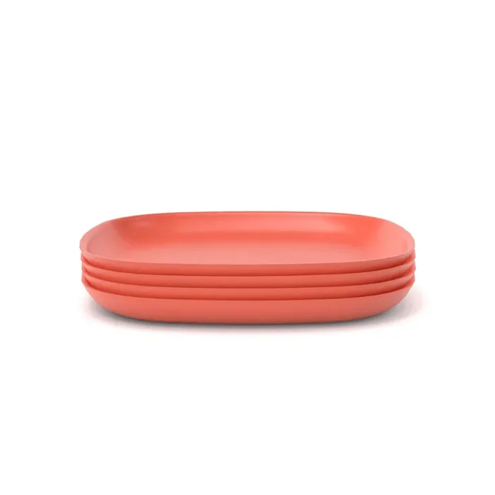 Bamboo Dinner Plate – 4 Piece Set – Persimmon