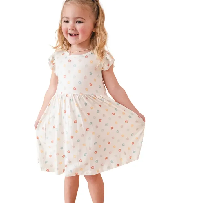 Bamboo Short Sleeve Twirl Dress