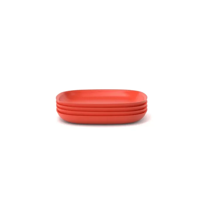 Bamboo Side Plate – 4 Piece Set – Persimmon